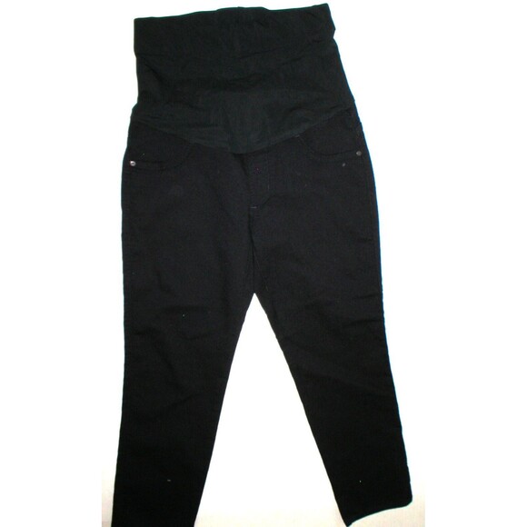 New Womens NWT 185 Designer USA Maternity James Jeans Twiggy Crop Pants 29 Black - Picture 3 of 8